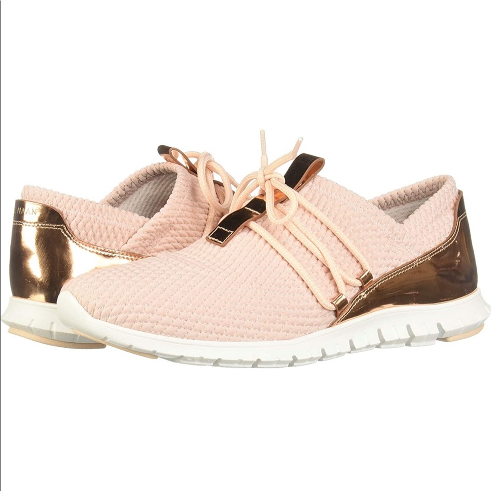 Cole Haan Women's Zerogrand Quilted Sneaker, Peach Blush Quilted Stretch